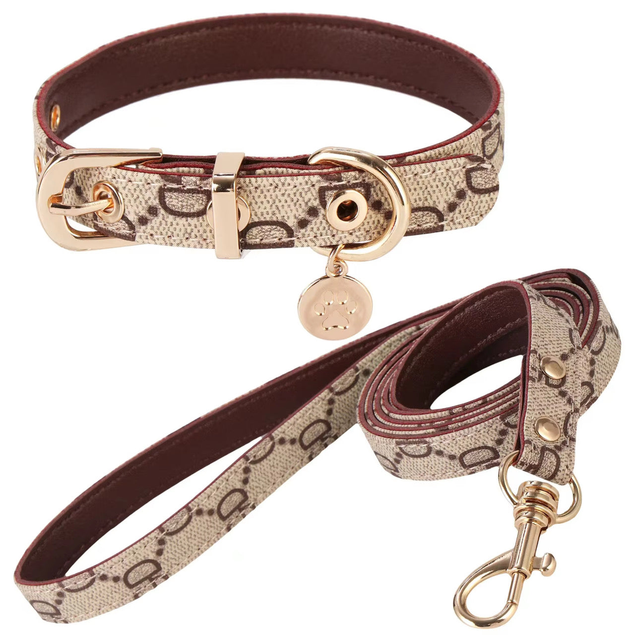 Dapper Dogs Design Premium Dog Collar & Lead Set – Adjustable, Durable & Stylish Dog Accessories