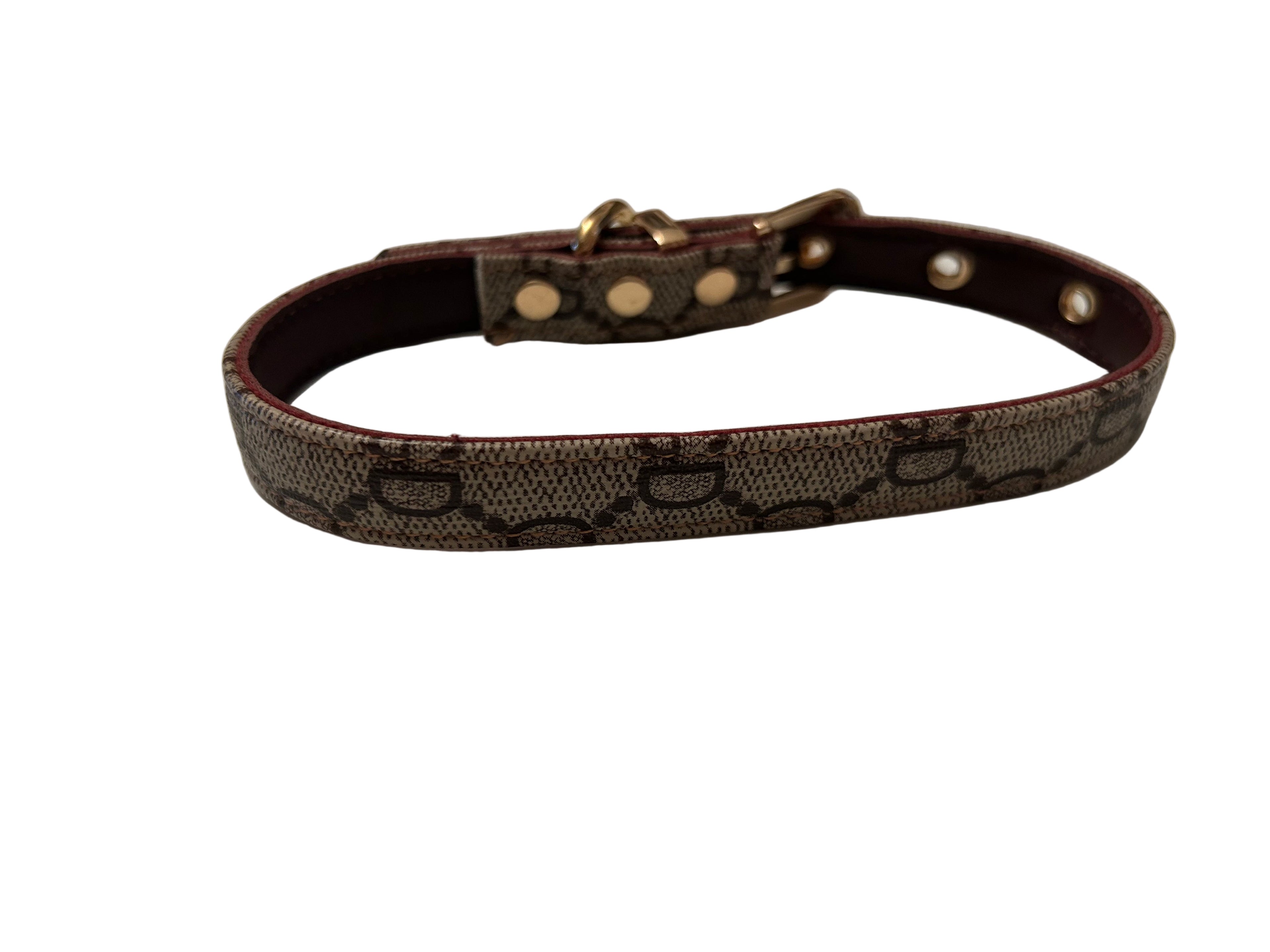 Dapper Dogs Design - Faux Leather Geometric Collar & Lead Set ( Small / Medium Dogs)