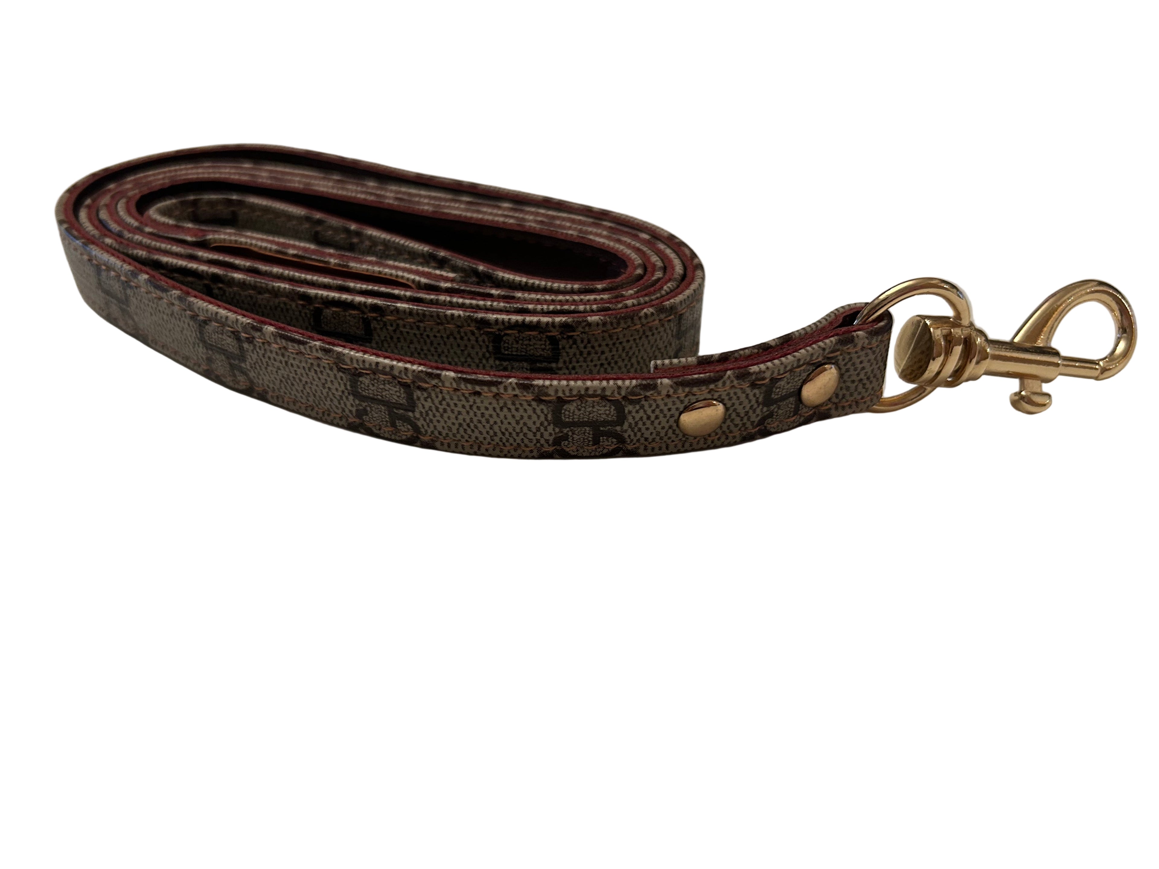 Dapper Dogs Design - Faux Leather Geometric Collar & Lead Set ( Small / Medium Dogs)