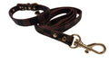 Dapper Dogs Design - Luxury Classic Collar & Lead Set- Brown & Black