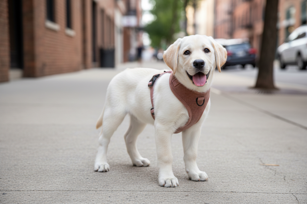 Dapper Dogs Design - Brown Softest Velvet Complete Set ( Harness, Collar, Lead & Poo Bag Holder )